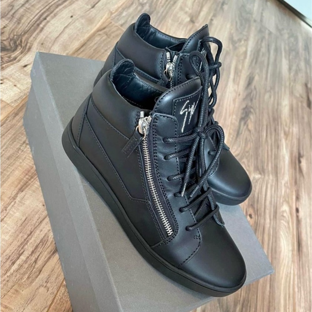 Giuseppe Zanotti Kriss Leather Black Sneakers